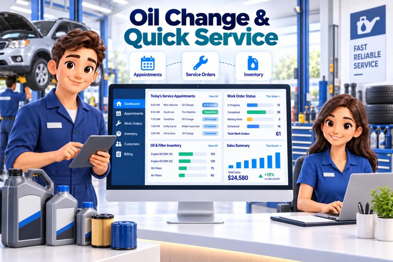 Ölwechsel und Schnellservice